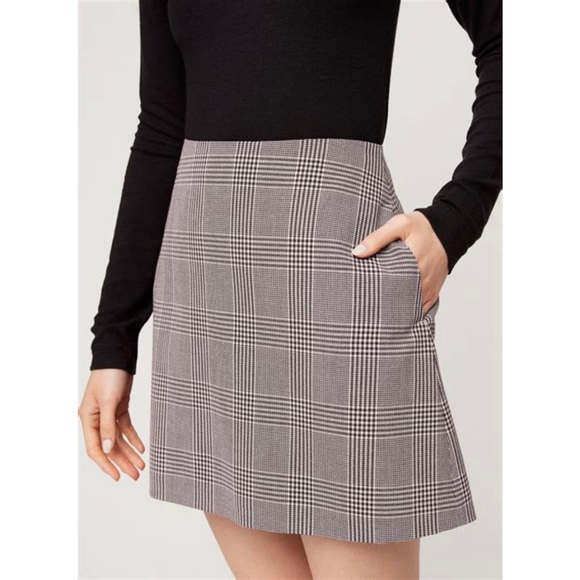 Aritzia Dresses & Skirts - WILFRED | Renee Plaid Mini Skirt Size 10